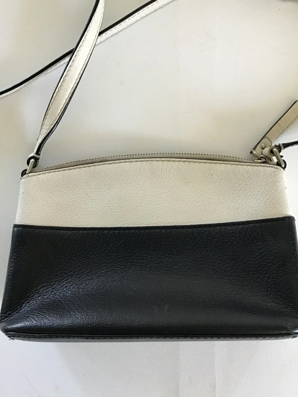 Kate Spade New York Grove Street Colorblock Crossbody Bag Black Cream Leather